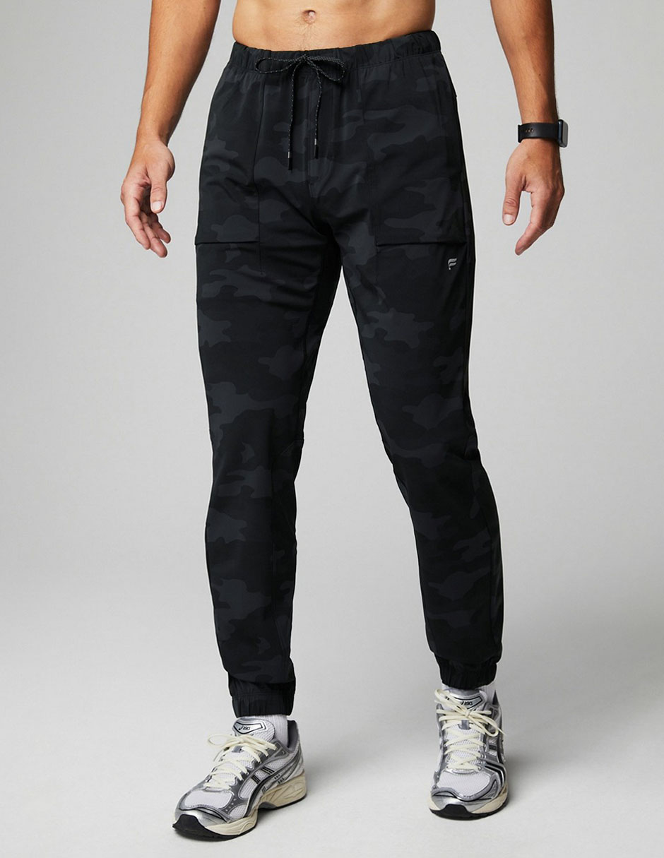 Jogger skinny estampado camuflaje con bolsillos para hombre