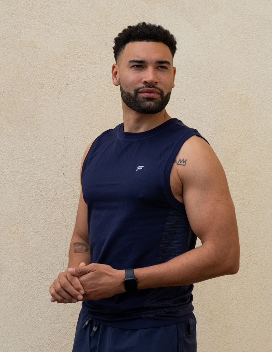 PLAYERA FABLETICS FLAP, M, AZUL MARINO