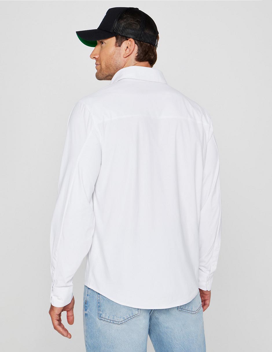 Camisa casual manga larga para hombre 5